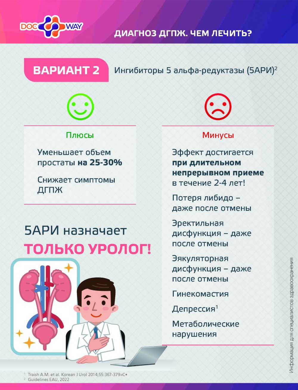 Может ли терапевт назначать лечение пациенту при ДГПЖ?